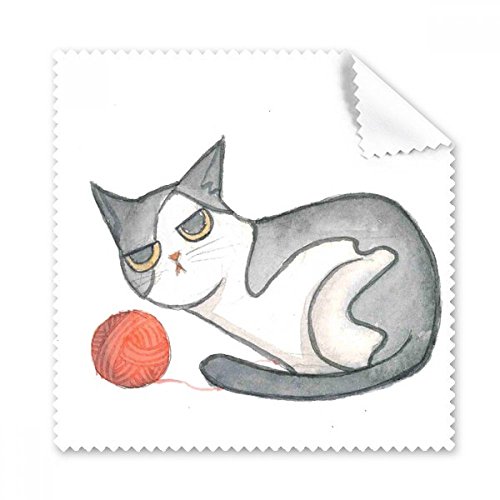 Chiffon de nettoyage téléphone écran et lunettes tissu microfibre chat aquarelle 5pcs