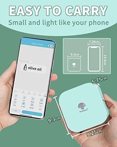 COLORWING Q30 Thermal Sticker Bluetooth Label Maker Machine, Portable Mini Pocket Label Printer, Wireless Handheld Label Machine, Easy to Use For Home, Office, School, Small Business - Green