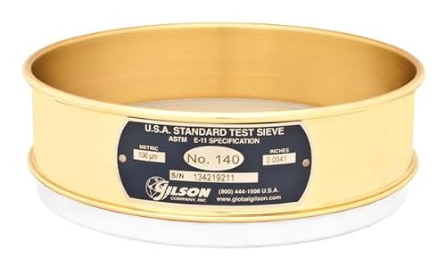 8" Sieve, Brass/Stainless, Full Height, No. 200