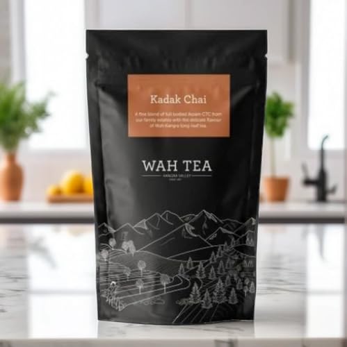 Image of Wah Tea Kadak CTC Chai | Premium Assam Black Tea | Hand-Plucked Whole Leaf | 100% Natural & Pesticide-Free | Strong Flavour & Rich Aroma | Energizing Daily Brew | De-Stress & Refresh | 250g