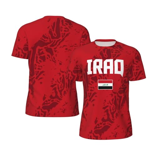 DABOYOZHZH Iraq Flag Cool Iraqans (88) Sports Jersey Mesh T-Shirt 3D Print for Running Cycling Soccer Tennis Fitness Climbing Shirts