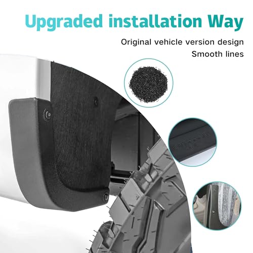 Image of Mud Flaps Delete Compatible with 2026 Ford F150 2WD /4WD Accessories 2021-2025 All Weather Fender Guard Mudguards Sediment Protection No Need to Drill Holes Compatible with Ford F150 Accessories