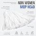 Matthew Cleaning Looped-Open Disposable Industrial Wet Mop Head 1.25'' Universal Headband Non-Woven Commercial Replacement for Indoor & Outdoor Use, Floor Cleaning String Mop Refill 3 Pack