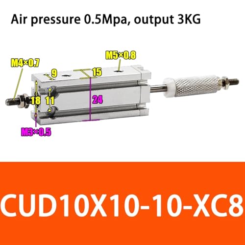 Vérin pneumatique CDU double effet à course réglable : optimisez vos lignes d'assemblage - 3
