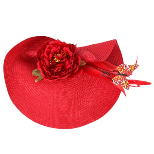 Fascinateur rouge à plumes pour des photos de cosplay réussies