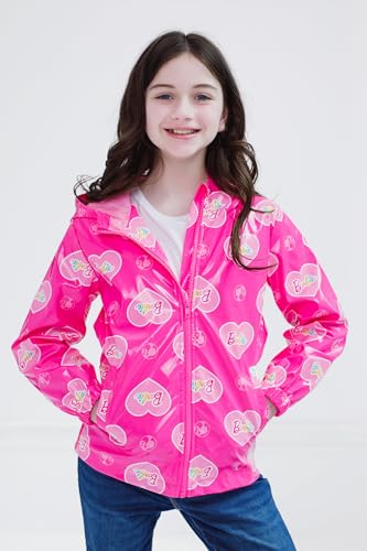 Barbie Girls Zip Up Waterproof Rain Jacket Little Kid to Big Kid Sizes (4-14-16)2