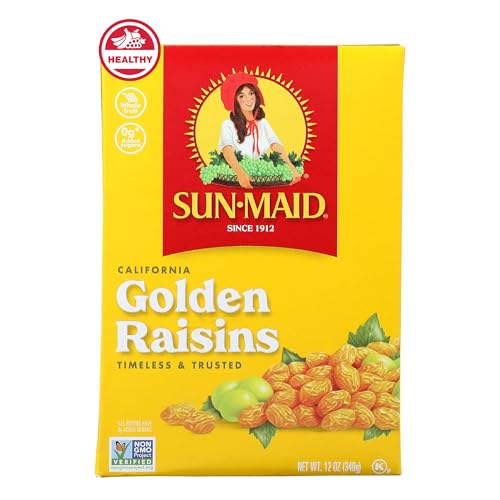 Sun-Maid California Golden Raisins - 12 oz Sharing-Size Box - Dried Fruit Snacks, Back to School Lunches, and Natural Sweeteners