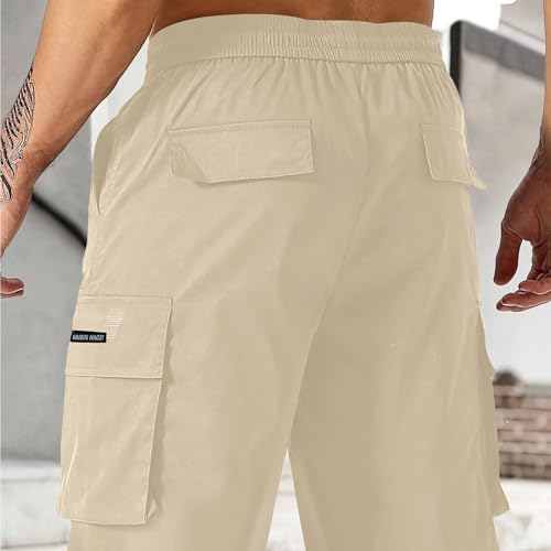 Pants for Men Straight Fit Cargo Pants Outdoor Workout Trousers Mens Boys Casual Fitness Sweatpants Multic Pockets2