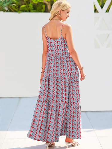 Image of ANRABESS Women Summer Casual Loose Sleeveless Sundress Spaghetti Strap Flowy Boho Linen Beach Vacation Maxi Long Dress