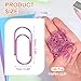 PATIKIL 100pcs Paper Clip, Mini Shape Paper Clip Small Cute Rust-Proof Metal Strong Durable Bulk for Office Home Rust-Proof Metal Strong Durable Bulk for Office Home, 15mm, Light Pink