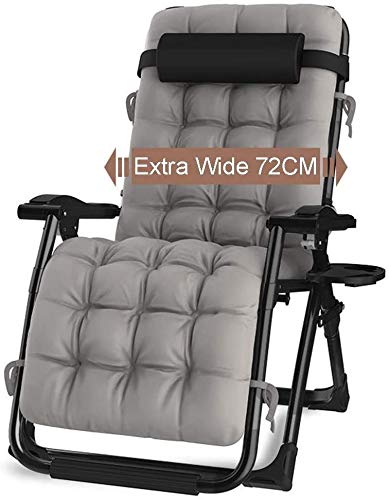 Silla reclinable de gravedad cero extra ancha y ajustable de 200 kg