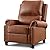 ANJ Push Back Recliner Chair, Textured Fabric Overstuffed Recliner, Adjustable Pushback Chair with Padded Seat and Back, Single Reclining Sofa for Living Room, Bedroom from ANJ