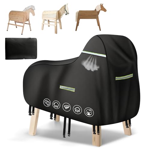 ytwkafa Holzpferd Abdeckung, 600D Oxford-Gewebe Holzpferd FüR DraußEn...