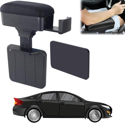 Image of Arm Rest for Car,Car armrest Car arm Rest,Seat Gap Storage Box,Car Seat Gap Filler Organizer,Wrist Support Adjustable Armrest,Car Central Liftable Armres Storage Organizer Box Black