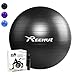 REEHUT Pelota de Ejercicio Anti-Burst para Yoga, Equilibrio, Fitness, Entrenamiento, incluidos Bomba y Manual de Usuario - Negro 55cm