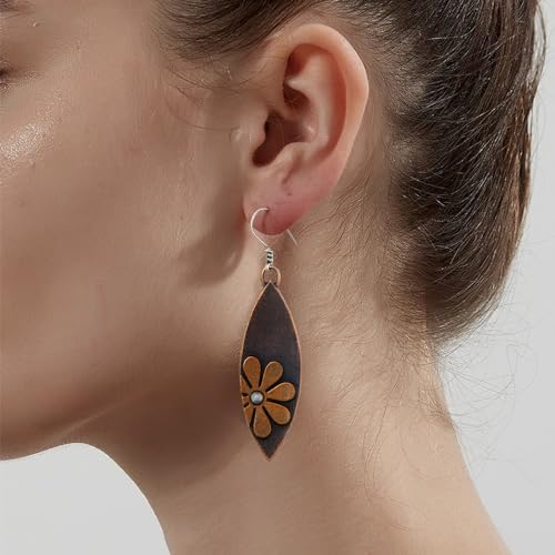 Boho Earrings Dangle Earrings Vintage Sunflower Earrings Handmade Bohemian Trendy Earrings for Women3