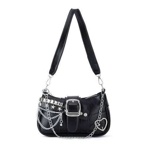 GOKTOW Y2k Shoulder Bag -Goth & Punk Mini PU Leather Purse for Women - Main Image