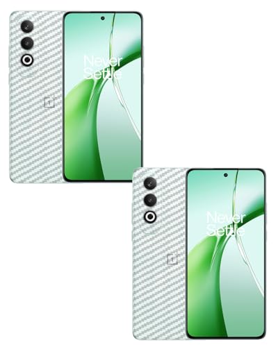 Image of (Pack of 2) Compatible with Skin Sticker /Vinyl wrap /Protective Film Mobile Back Skin Carbon Fiber 3D Transparent by Candeal Mizhan(Only Back) (Oneplus, Oneplus Nord CE 4 5G)