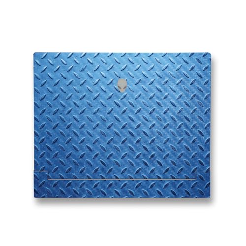 Image of MightySkins Carbon Fiber Skin Compatible With Alienware X14 R2 (2023) Full Wrap Kit - Blue Gridiron | Protective, Durable Textured Carbon Fiber Finish | Easy To Apply & Change Styles | Made in the USA