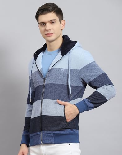 Image of Monte Carlo Beige Stripes Sweatshirt | Stylish Sweatshirt for Men | Soft Comfortable Casual Winter Wear for Men's
