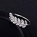Produktbild WZYMNJZ Kubikzircon Blatt Kristall Ring Für Frauen Anti-Allergie Ringe Damen Rose Gold/Silber Kristall Ring Modeschmuck