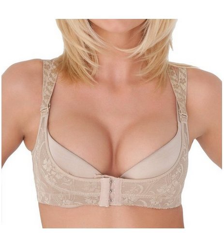 VAGA Comfortable Sexy Dirndl Push Up Bra/Bust Shaper/Shapewear/Breasts Lifting Brassiere in Nude Color and XL Size