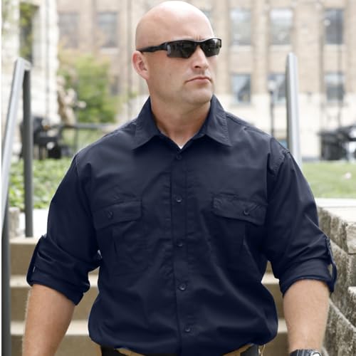 Propper Men's Short Kinetic Long Sleeve Shirt, LAPD Navy, Large4