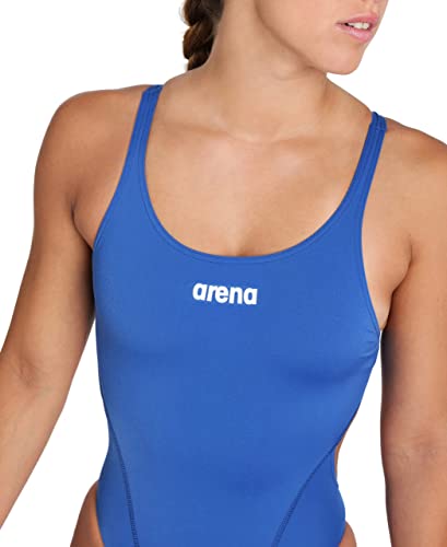 Image of Arena Womens Solid Team Swimsuit Swim Tech Back MaxLife Open Back Bathing Suit Athletic Swimwear