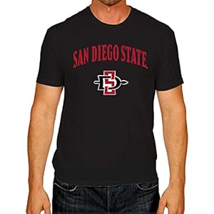 Campus Colors NCAA Adult Gameday Cotton T-Shirt – Premium Quality – Semi-Fitted Style – Officially Licensed Product (San Diego State Aztecs – Black, X-Large)