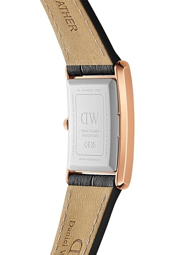 Image of Daniel Wellington Bound 35x24mm Guilloche Silver - Men Watch Stainless Steel Leather Strap Watch