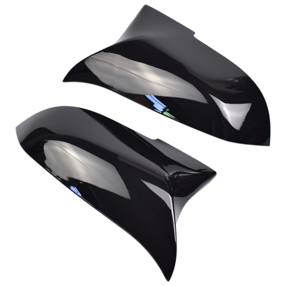 1 coppia Calotta Specchio Retrovisore a Sinistra Destra Coperchi a specchio laterale per BMW F20 F22 F23 F30 F31 F32 F33 F36 F87 M2 X1 E84 (Nero Brillante)