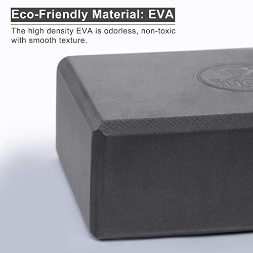 IUGA Yoga Block 2 Pack with Yoga Strap, High Density Yoga Blocks 9”x6”x3”to Improve Strength, Flexibility and Balance, Light Weight and Non-Slip Surface for Yoga, Pilates and Meditation - Image 4