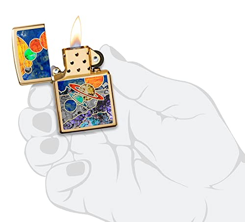 Zippo Fusion Space High Polish Brass Pocket Lighter #TOP4