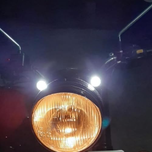 Image of Bike eyes Parking light White LED Compatible with Royal Enfield Classic, Standard, Electra 350, 500cc,BS4, BS6 Models 2015-2021 (White)