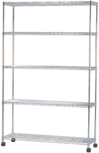 Amazon Co Jp アイリスオーヤマ ラック メタルラック本体 5段 キャスター付き 幅110 奥行35 高さ174 5cm ポール径19mm メタルミニ スチールラック サビに強い 防サビ加工 銀 棚 Mto 1118c