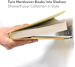 Invisible Floating Wall Bookcase - Set of 4 | Aluminium Book Wall Shelf | Invisible Shelf Holder for Books and Decoration | Modern Space Saving Wall Bookcase