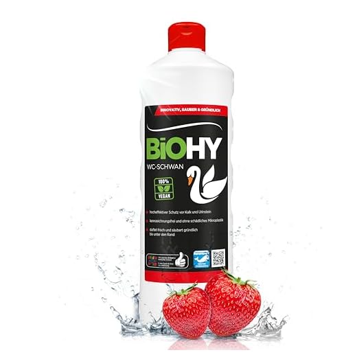 BiOHY WC Cisne (1 botella de 750ml) | Gloss Power Gel para una limpieza higiénica hasta el borde, con un agradable y duradero aroma fresco (WC-Schwan)