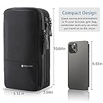 Purevave Compact Mens Toiletry Travel Bag Hanging, Mens Dopp Kit for Travel Waterproof, Wash Pouch Black - Image 2