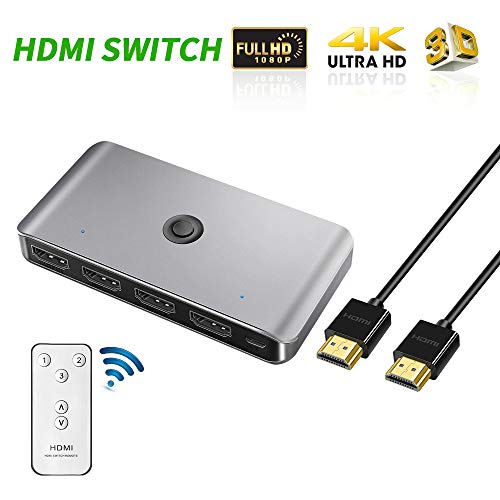 4K HDR HDMI Switch, Rocketek 4K HDMI 2.0 Switcher Selector 4K HDMI Switcher