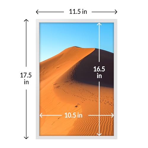 Image of LaVie Home 11x17 Picture Frame for Wall Display, 11x17 White Picture Frame with HD Plexiglas, 11 x 17 Poster Frame 1 Pack, Display Frame for Vertical or Horizontal, Classic Collection
