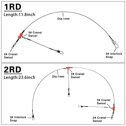 Œuf de plombs de pêche anti-vrillage Shaddock pour bas de ligne - 3