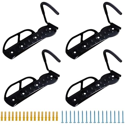 CCLIFE Bicycle Wall Mount, 4 x Bicycle Mounts, Max. 35 kg, Bicycle Holder Suspension Cover