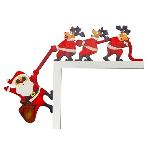 Yooyan Türrahmen Weihnachtsdeko, Weihnachten Rentier Weihnachtsmann...