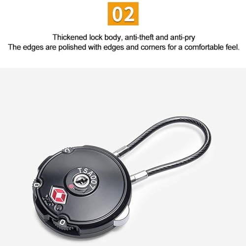 Image of 2-Pack Combination Lock for Locker,Long Padlocks Re-settable for Gym, Fence,Case,Hasp Cabinet Storage