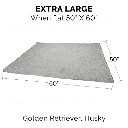 Furhaven Cobertor para cães felpudo e sherpa GG impermeável e auto-aquecido, lavável - cinza pratead