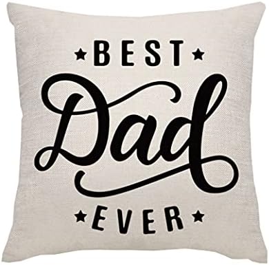 Ameesi Best Dad Ever Pillow Cover Cushion Cover for Dad Father Gifts for Dad Father Papa Daddy Birthday Christmas from Daughter Son