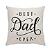 Ameesi Best Dad Ever - Funda de cojín para papá, padre, papá, papá, cumpleaños, Navidad, de hija