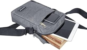 Storite 10 Inch Stylish Padded Mini Sling Bag for Men and Women, Small Passport Travel Bag and Small Sling Bag With Water Bottle Pocket