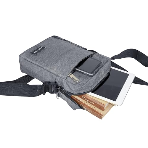 Storite 10 Inch Stylish Padded Mini Sling Bag for Men and Women, Small Passport Travel Bag and Small Sling Bag With Water Bottle Pocket