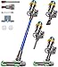 Aspirateur Balai sans Fil, 650W/55KPA/70Min Aspirateur sans Fil Puissant Autoportante/Super1,8L Cup, Écran LED/Brosse Anti-Enchevêtrement/Aspirateur Balai, Sols Durs,Poils d'animaux et Voiture
